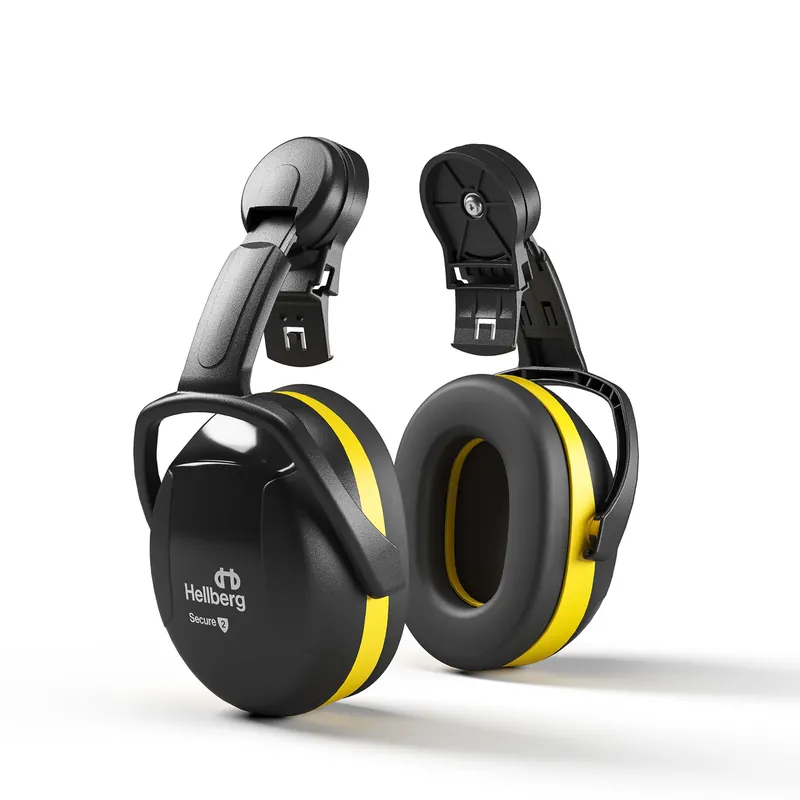 Bespaar nu - Hellberg Secure 2 Gehoorbeschermers met bevestiging helm Level 2 geel SNR 29 dB